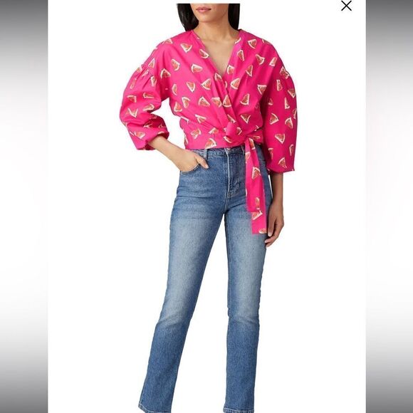 Color Me Courtney X Emily Wrap top - Picture 2 of 7